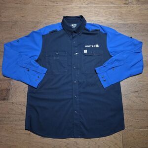 Carhartt Force Ridgefield Shirt Men’s Sz L Relaxed Fit Long Sleeve Roll Vented